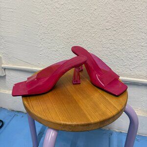 Zara Fuchsia Lucite Transparent Heels